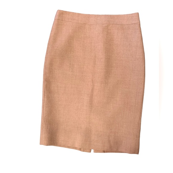 J. Crew No. 2 Pencil Skirt Camel Tan Wool 00 XXS XS - Picture 2 of 7